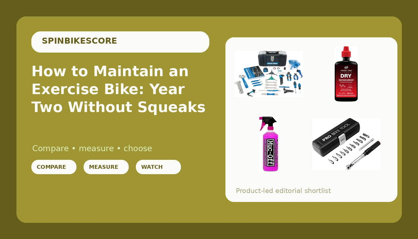 How to Maintain an Exercise Bike: Year Two Without Squeaks - SpinBikeScore review with measurements and honest opinion