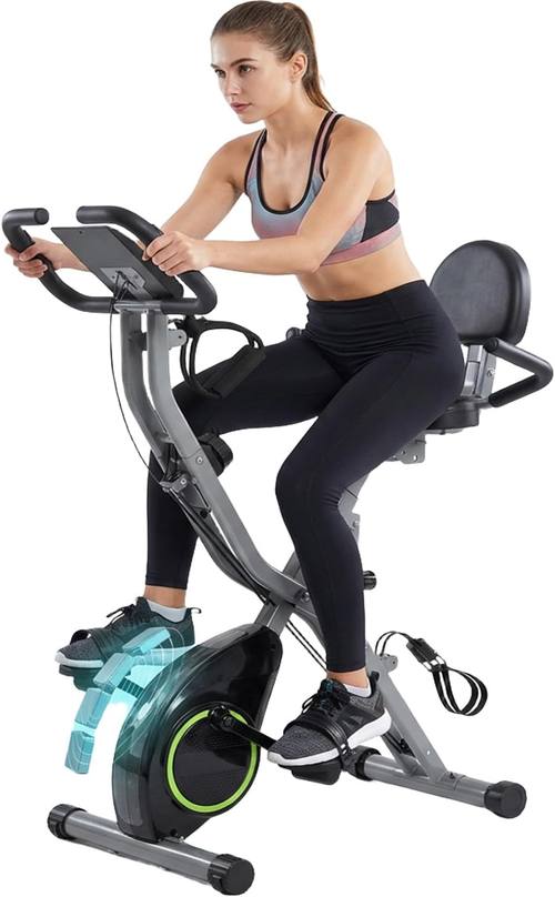Foldable Exercise Bike with 16-level magnetic resistance