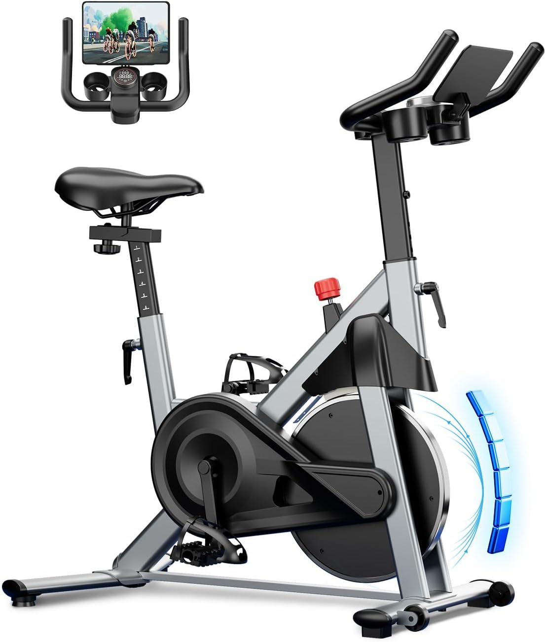 Superun Exercise Bike, Stationary Bike with 32-Level Magnetic Resistance