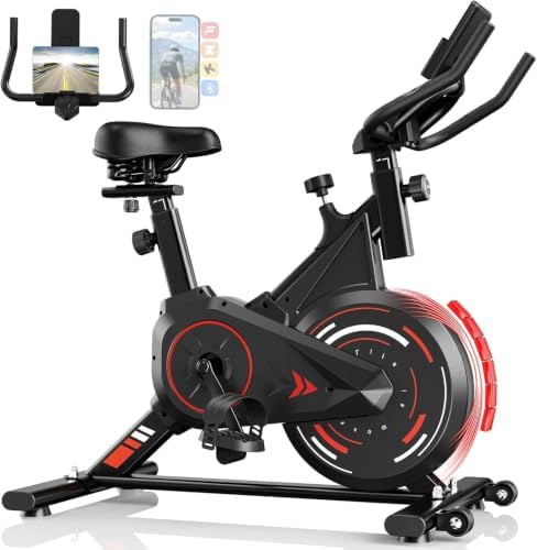 Exercise Bike with App and Ultra-Silent Flywheel