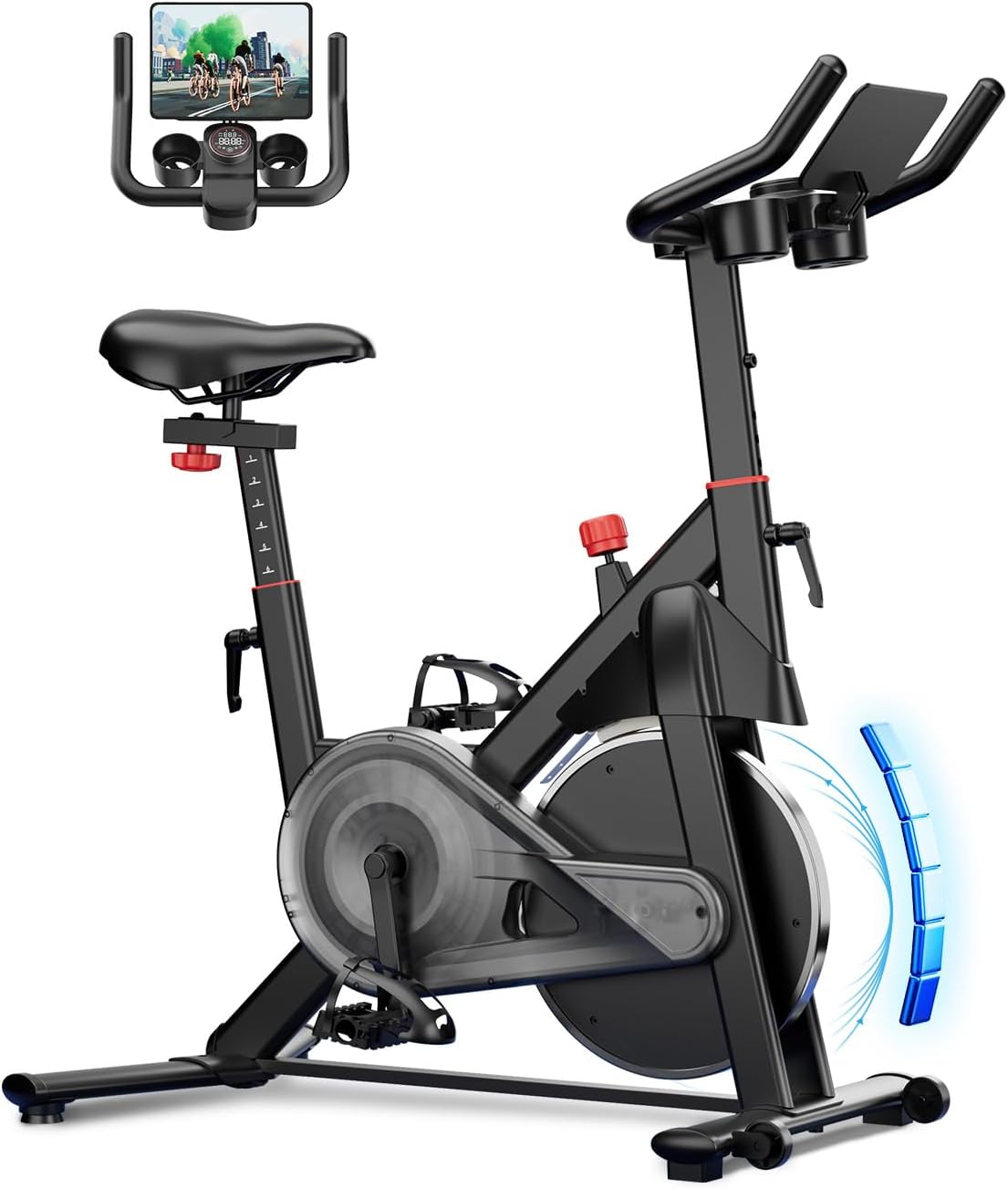 Superun Exercise Bike, Stationary Bike with 32-Level Magnetic Resistance