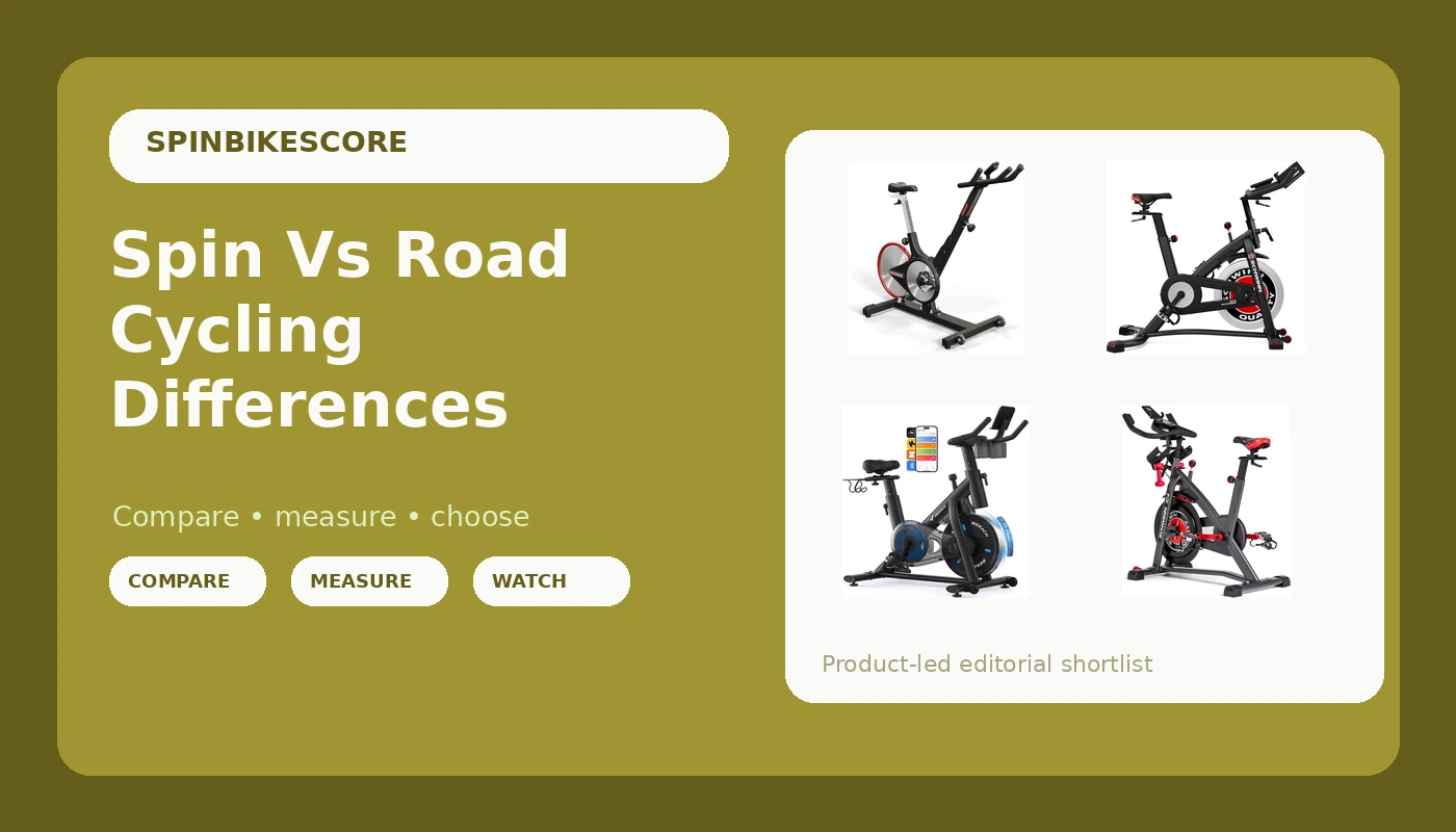 Spin Vs Road Cycling Differences - SpinBikeScore review with measurements and honest opinion